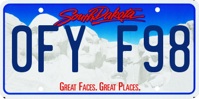 SD license plate 0FYF98