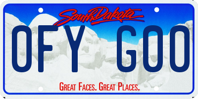 SD license plate 0FYG00