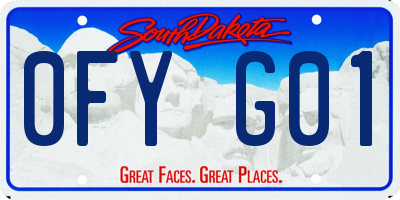 SD license plate 0FYG01