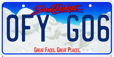 SD license plate 0FYG06