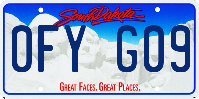 SD license plate 0FYG09