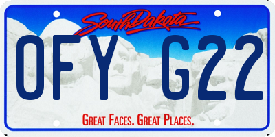 SD license plate 0FYG22