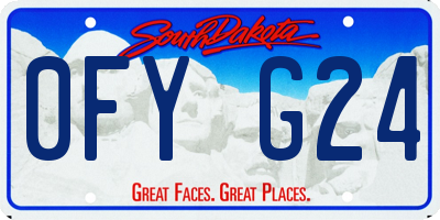 SD license plate 0FYG24