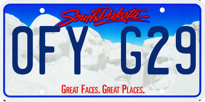 SD license plate 0FYG29