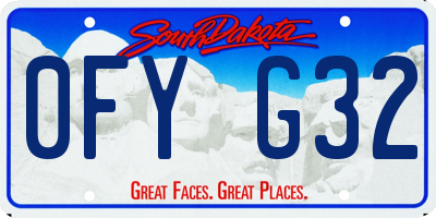 SD license plate 0FYG32