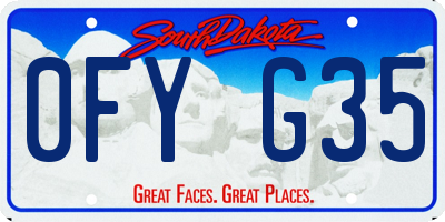 SD license plate 0FYG35