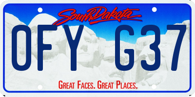 SD license plate 0FYG37
