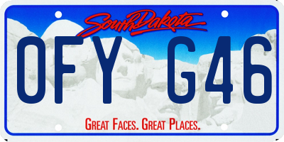 SD license plate 0FYG46