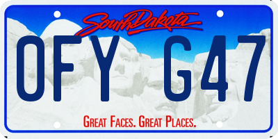 SD license plate 0FYG47