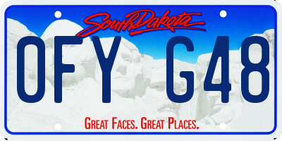 SD license plate 0FYG48