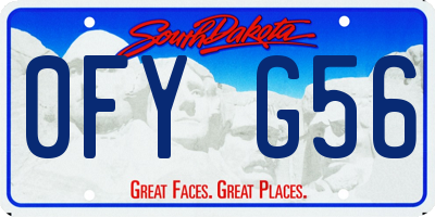 SD license plate 0FYG56