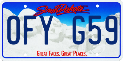 SD license plate 0FYG59