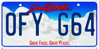 SD license plate 0FYG64