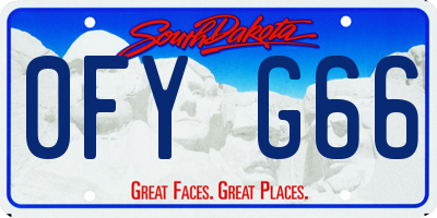 SD license plate 0FYG66