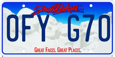 SD license plate 0FYG70