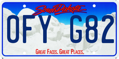 SD license plate 0FYG82