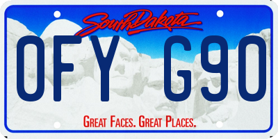 SD license plate 0FYG90