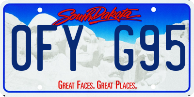 SD license plate 0FYG95