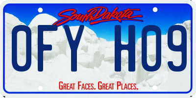 SD license plate 0FYH09