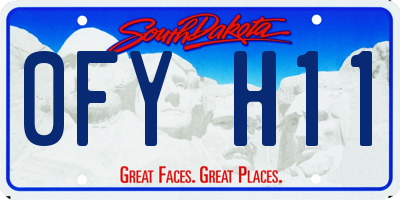 SD license plate 0FYH11
