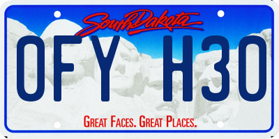 SD license plate 0FYH30