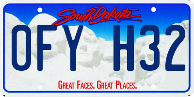 SD license plate 0FYH32