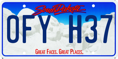 SD license plate 0FYH37