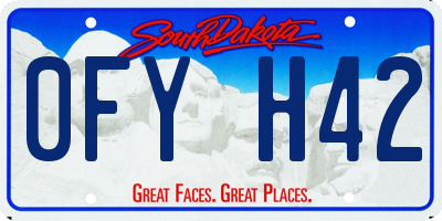 SD license plate 0FYH42