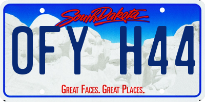 SD license plate 0FYH44