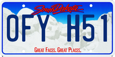 SD license plate 0FYH51