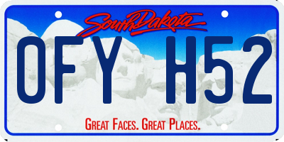 SD license plate 0FYH52