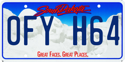 SD license plate 0FYH64