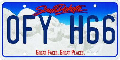 SD license plate 0FYH66