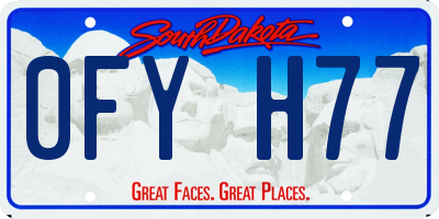 SD license plate 0FYH77