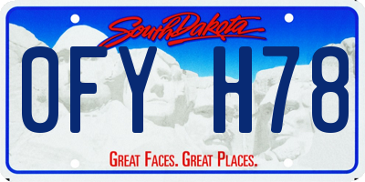 SD license plate 0FYH78
