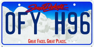 SD license plate 0FYH96