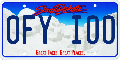 SD license plate 0FYI00