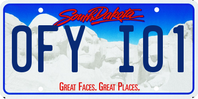 SD license plate 0FYI01
