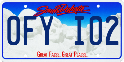 SD license plate 0FYI02