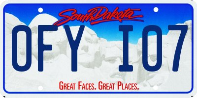 SD license plate 0FYI07