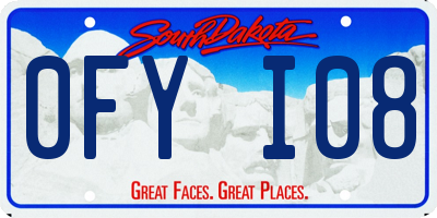 SD license plate 0FYI08