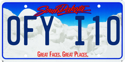 SD license plate 0FYI10