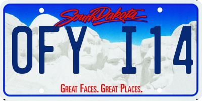 SD license plate 0FYI14