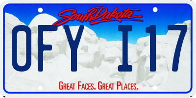 SD license plate 0FYI17