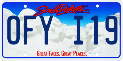 SD license plate 0FYI19