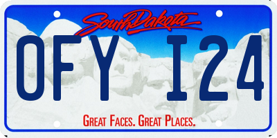 SD license plate 0FYI24