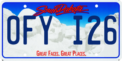 SD license plate 0FYI26