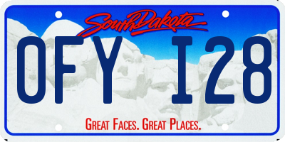 SD license plate 0FYI28