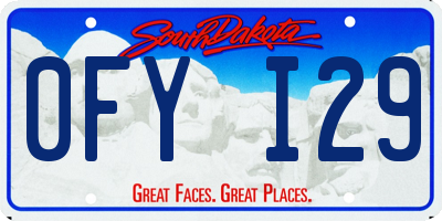 SD license plate 0FYI29