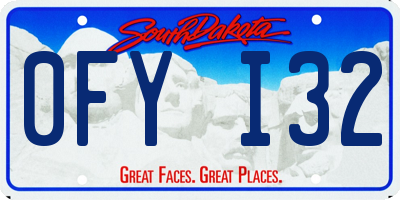 SD license plate 0FYI32